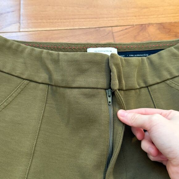 Women Anthropologie The Essential Slim Cargo Pants in Moss Green Size 6 - Picture 8 of 9